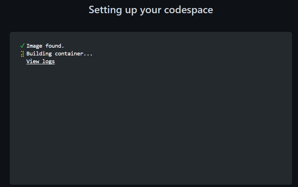 codespace setup